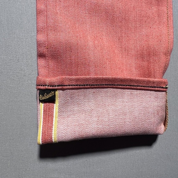 Civilianaire Jeans Womens 26 Red Coral Selvedge‎ Japanese Denim Slim Stretch - Picture 6 of 16